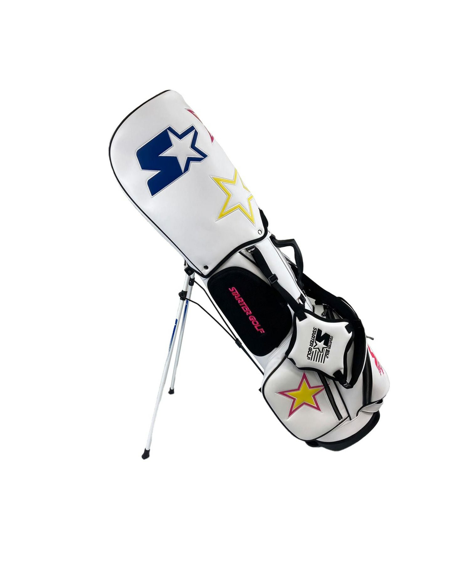 STARTER GOLF STARTERロゴ キャディーバック９inch口型 STARTERロゴ キャディーバック9inch口型4分割仕切り 4点式ショルダー